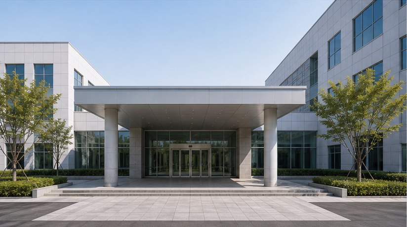 유동인구와 접근성이 좋은 병원 입구 광장