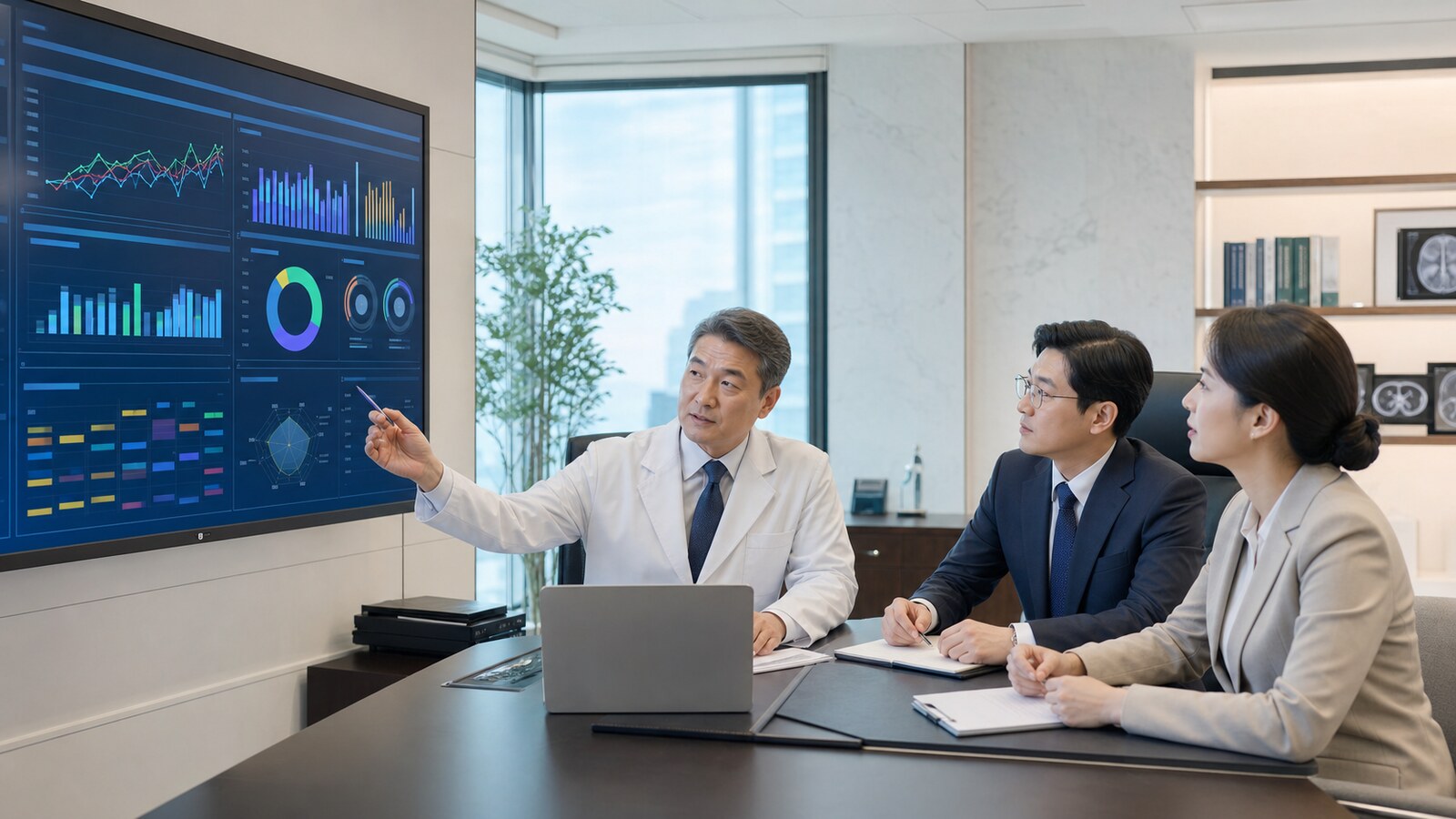지역 병상 수급 자료를 놓고 적정 병상 규모를 논의하는 회의