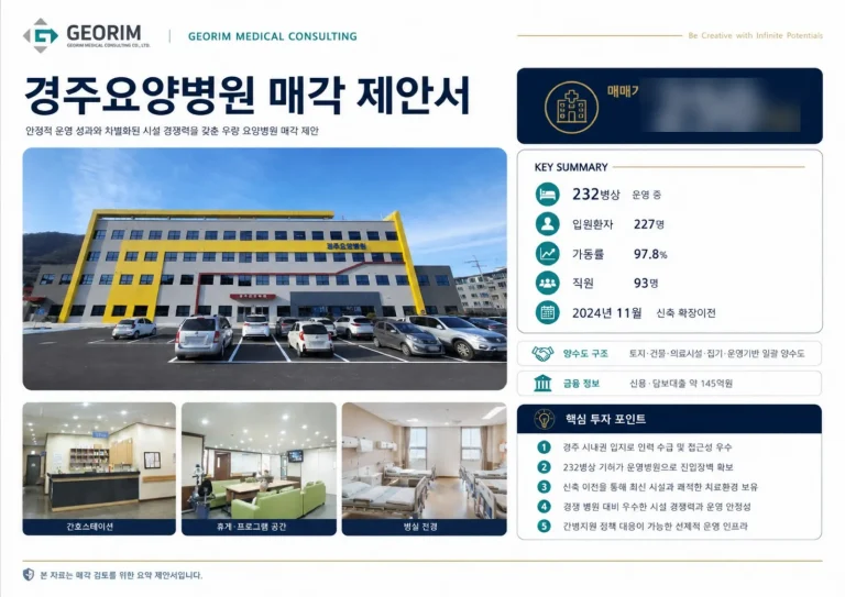 경주요양병원 매각